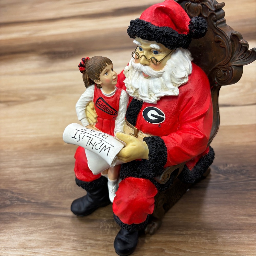 Collegiate Collectables Georgia Bulldogs Wishlist Santa Figurine 2000 Limited Ed